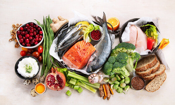 Balanced diet. Concept of healthy food.