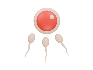 fertilization icon 3d illustration render