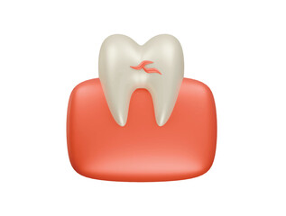 tooth ache icon 3d illustration render