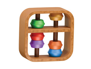 math abacus icon 3d illustration render