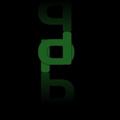 Fototapeta premium Black, green, p and d,green dollar sign
