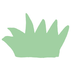 幼稚園・保育園向け やさしい挿絵イラストカットシリーズ｜草むら / Grass Illustration © momonga