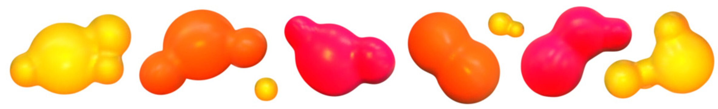 Minimal 3d lava lamp scene with soft metaball blobs, abstract liquid shapes, pastel color spheres and gentle fluid movement, calm 3d lava lamp atmosphere.