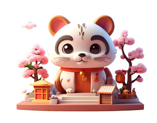 cat with a cup of tea