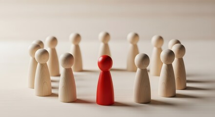 Unique individual standing out in a crowd of people