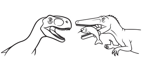 jurassic world animal line art and illustrator eps 10 © Md