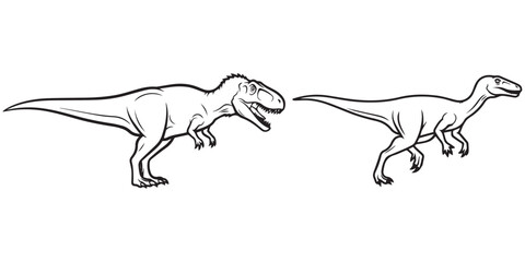 jurassic world animal line art and illustrator eps 10 © Md