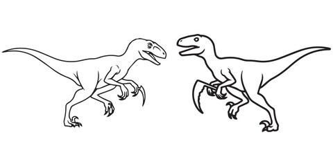 jurassic world animal line art and illustrator eps 10 © Md