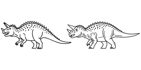 jurassic world animal line art and illustrator eps 10 © Md