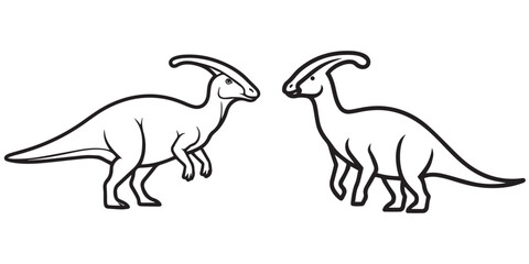  jurassic world animal line art and illustrator eps 10 © Md