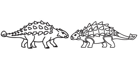  jurassic world animal line art and illustrator eps 10 © Md