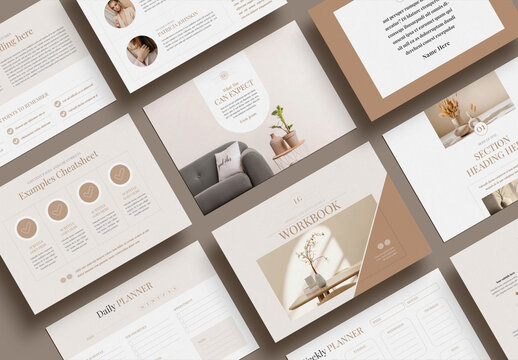 Workbook Planner Brochure Design Layout
