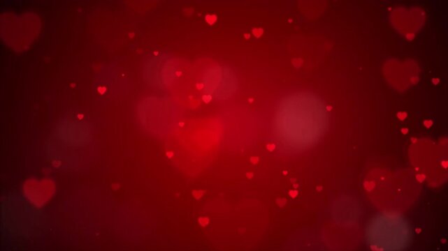 Abstract love red light particles motion background video 4k cinematic slow motion clip