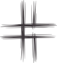 Obraz premium Bold Hand Drawn of Intersecting Horizontal and Vertical Lines