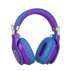 Colorful wireless headphones isolated on white background