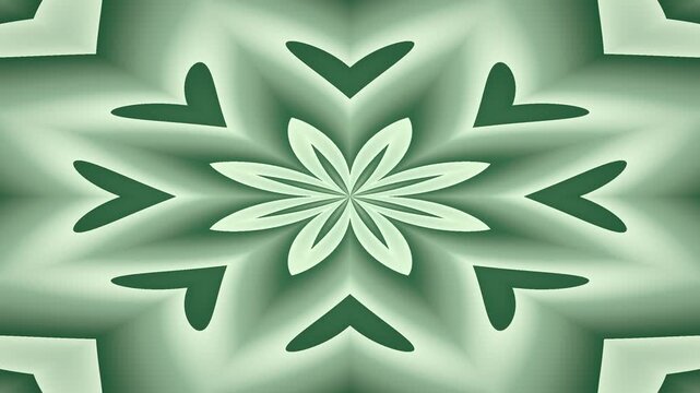 Abstract Green Floral Pattern Motion