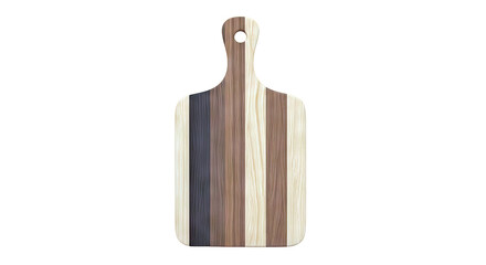 Fototapeta premium Wooden Cutting Board with Striped Pattern and Handle