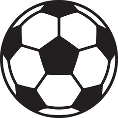 Fototapeta premium Soccer ball vector illustration. classic football design element. isolated black and white soccer sphere graphic
