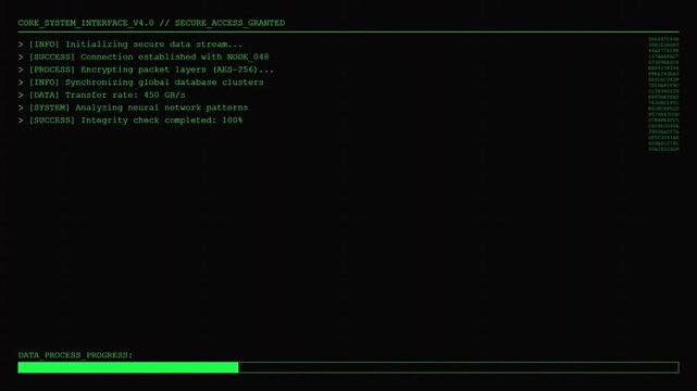 Abstract green vector background with digital screen design for web and animation