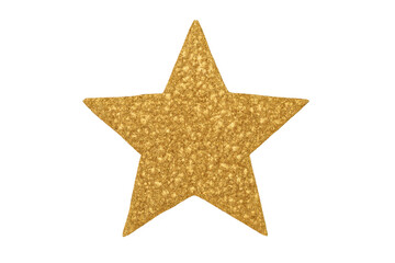 Obraz premium Golden star glitter shining on transparent background