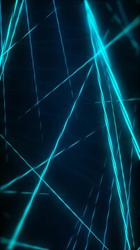 Blue  Glowing Strings Vertical Loop Background