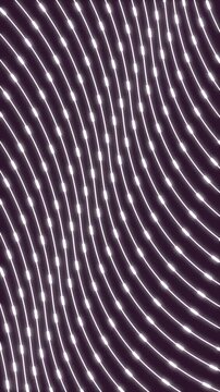 Animated Glowing White Wave Lines Vertical Loop Background