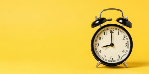 Alarm clock 2026 2025 new year countdown time change future celebration planning end concept plan on yellow background for schedule motivation