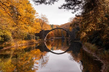 Keuken achterwand Rakotzbrücke Rakotzbrücke Teufelsbrücke im Herbst  © Maximilian
