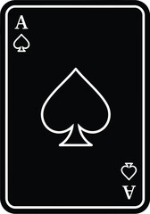  Ace of Spades playing card. 