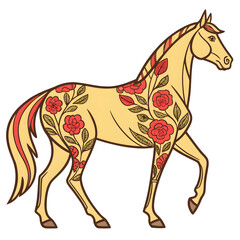 Obraz premium vector illustration of a horse