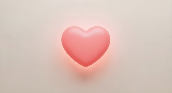 Pink heart symbol on red background Valentine's illustration