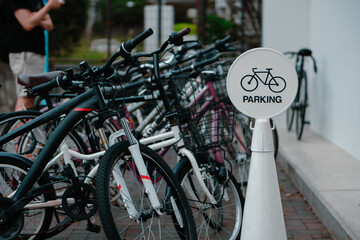 店の駐輪スペース　自転車置き場