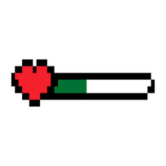 Fototapeta premium Pixel Heart Loading Icon