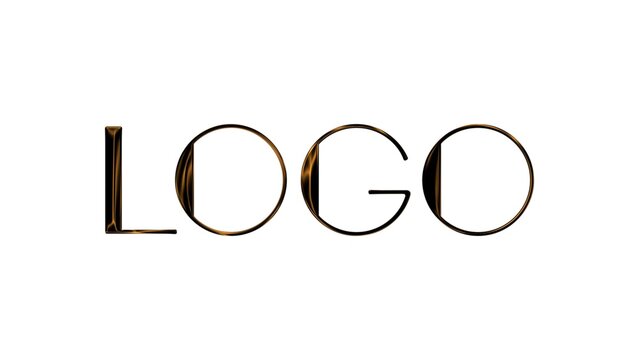 Elegant Metallic Typography Brand logo Reveal