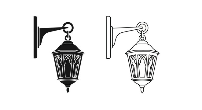 Classic wall mounted outdoor lantern light fixture design