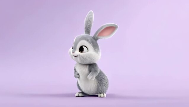 easter bunny with pink ribbon