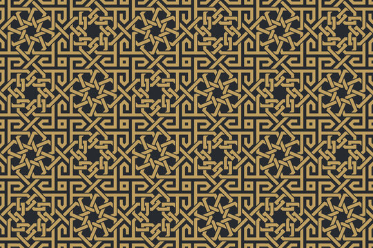 Seamless geometric pattern in authentic arabian style.
