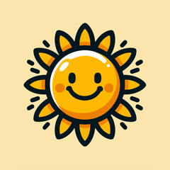 happy sun cartoon