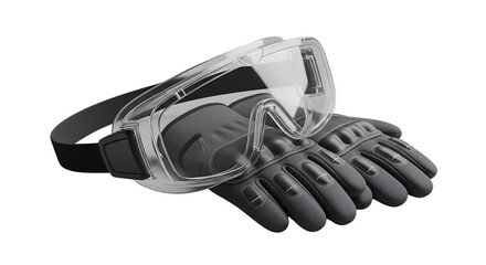 Fototapeta premium Protective safety goggles and gloves for industrial use