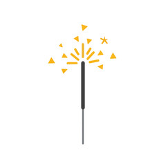 Sparkler with Burst of Sparks