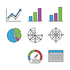 Data Analytics and Visualization Icons