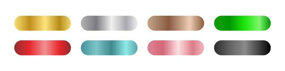 Color Gradient Bars Set for UI Design Background and Modern Interface Elements