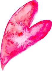 Hand Drawn Light Pink Watercolor Heart Vector Illustration.