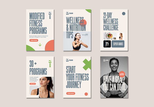 Fitness And Wellness Social Media Story Template For Training