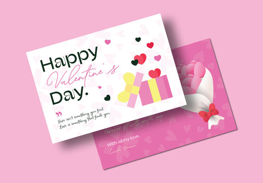 Valentine Greeting Card Design Template