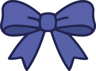 Indigo Polka Dot Hand-Drawn Bows