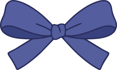 Indigo Polka Dot Hand-Drawn Bows