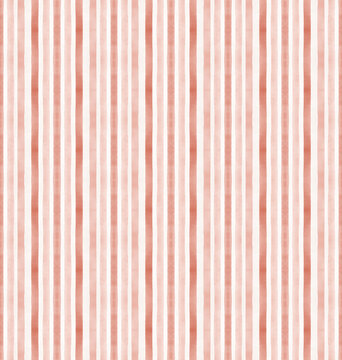 Abstract watercolor stripes geometrical background, retro style seamless pattern in beige and pink tones