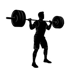 Bodybuilder Double Biceps Pose Silhouette Vector Art
