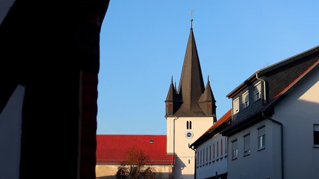 historic village marksuhl in thuringia germany 4k 25fps video